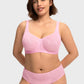 Braselle Skylark Breathable Lightweight Supportive Jacquard Mesh Wide Strap 3/4 Cup Comfort Bra