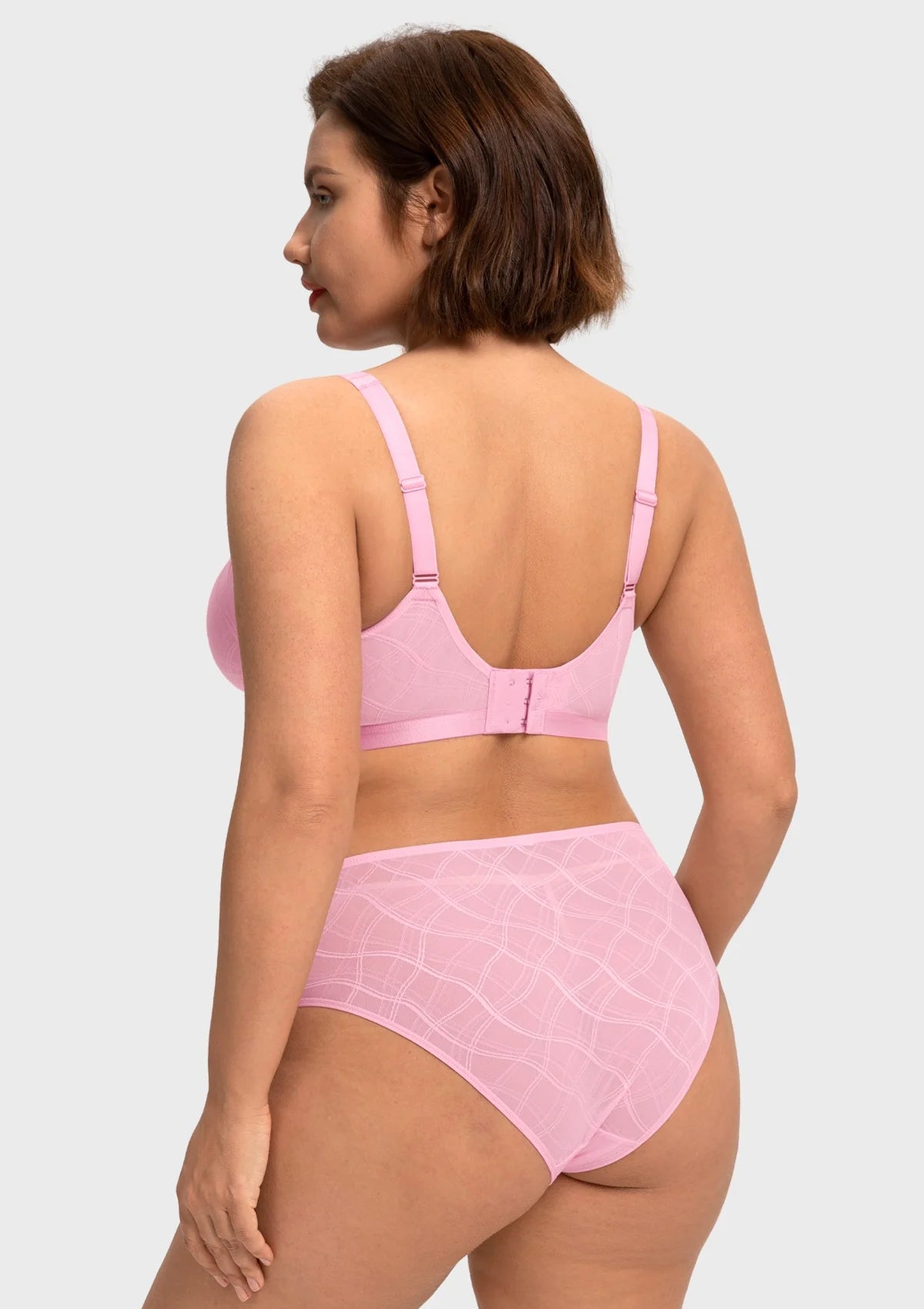Braselle Skylark Breathable Lightweight Supportive Jacquard Mesh Wide Strap 3/4 Cup Comfort Bra