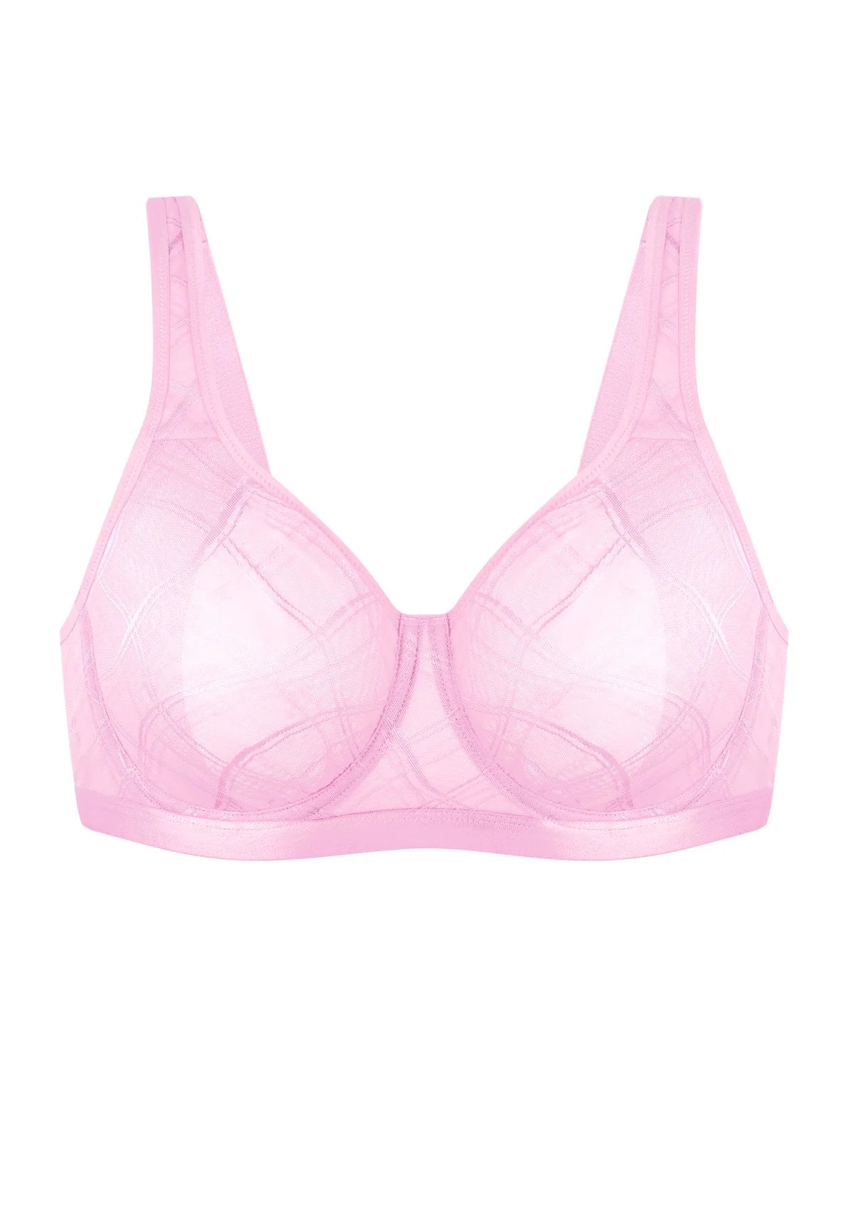 Braselle Skylark Breathable Lightweight Supportive Jacquard Mesh Wide Strap 3/4 Cup Comfort Bra