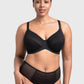 Braselle Willa Wave Plus Size Breathable Mesh Unlined Non-padded Full Coverage Underwire Bra
