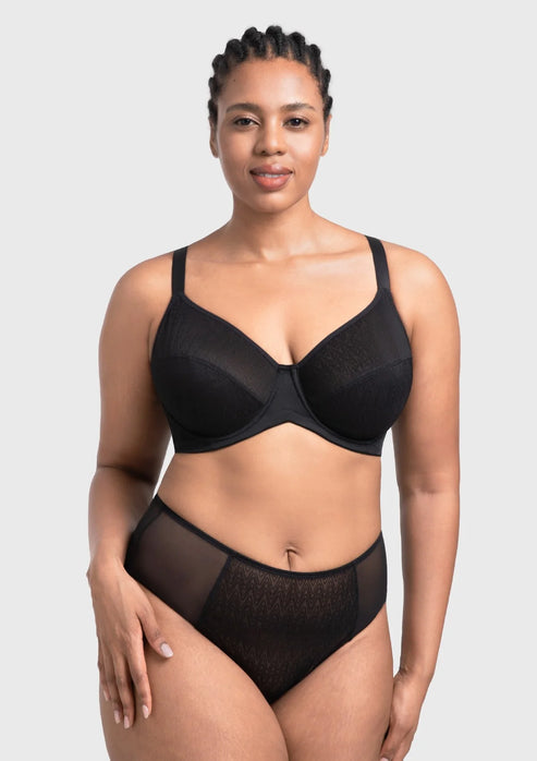Braselle Willa Wave Plus Size Breathable Mesh Unlined Non-padded Full Coverage Underwire Bra