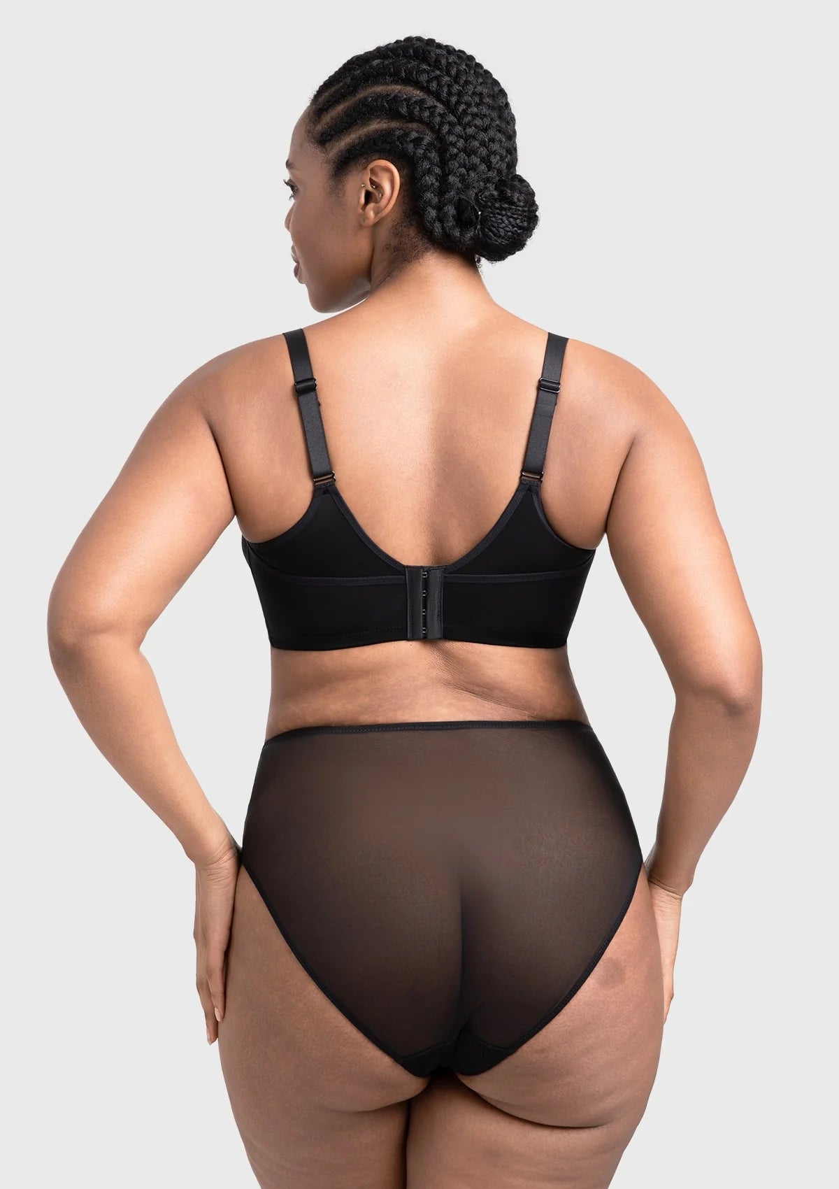 Braselle Willa Wave Plus Size Breathable Mesh Unlined Non-padded Full Coverage Underwire Bra