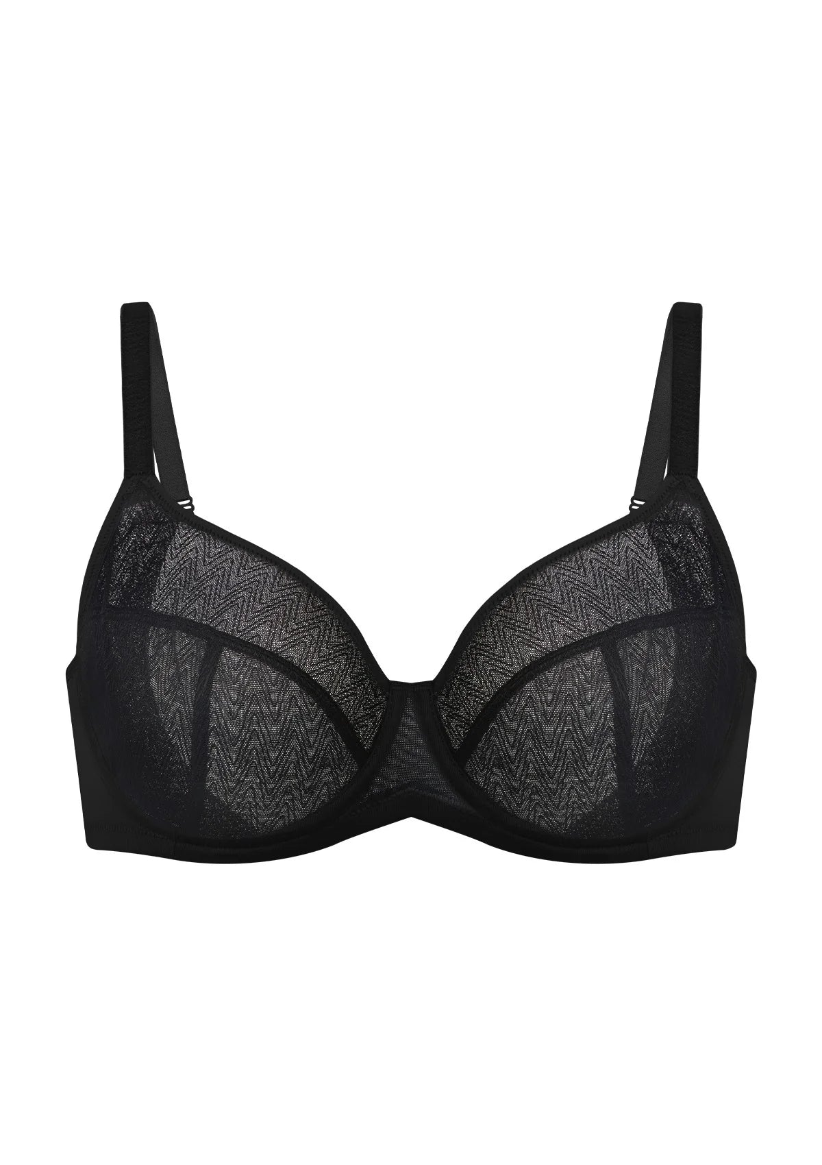Braselle Willa Wave Plus Size Breathable Mesh Unlined Non-padded Full Coverage Underwire Bra