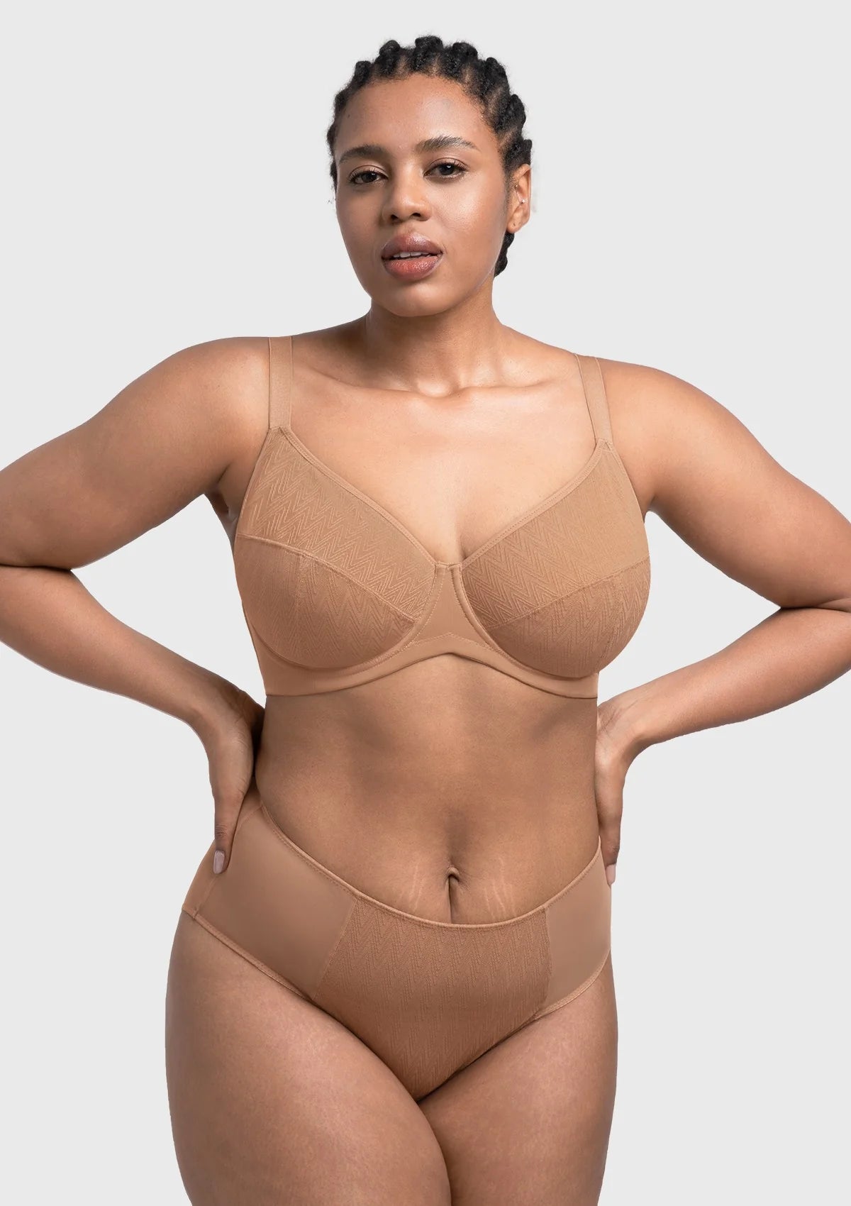 Braselle Willa Wave Plus Size Breathable Mesh Unlined Non-padded Full Coverage Underwire Bra