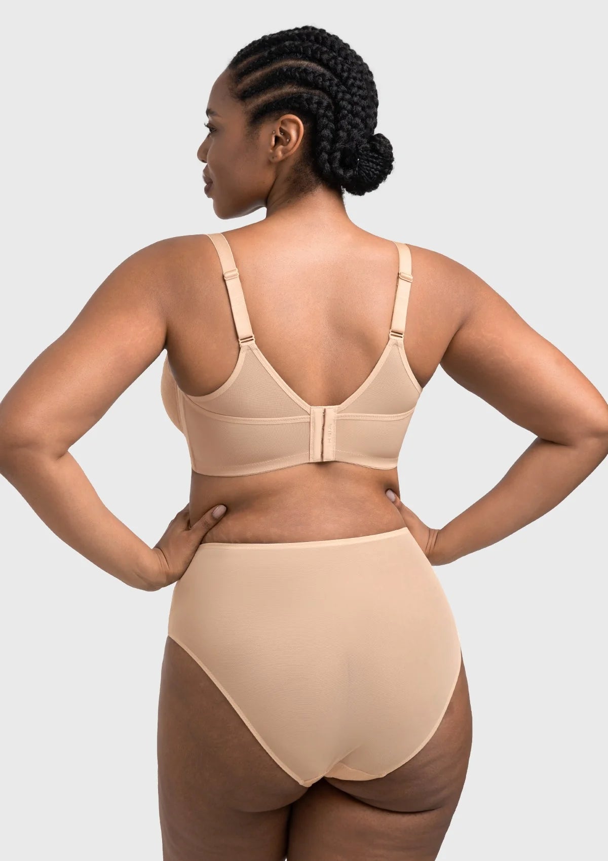 Braselle Willa Wave Plus Size Breathable Mesh Unlined Non-padded Full Coverage Underwire Bra