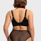 Braselle Yumi Unlined Sheer Embroidery Lace Full Coverage Bra Elegant Sculpting Support Dark Pink