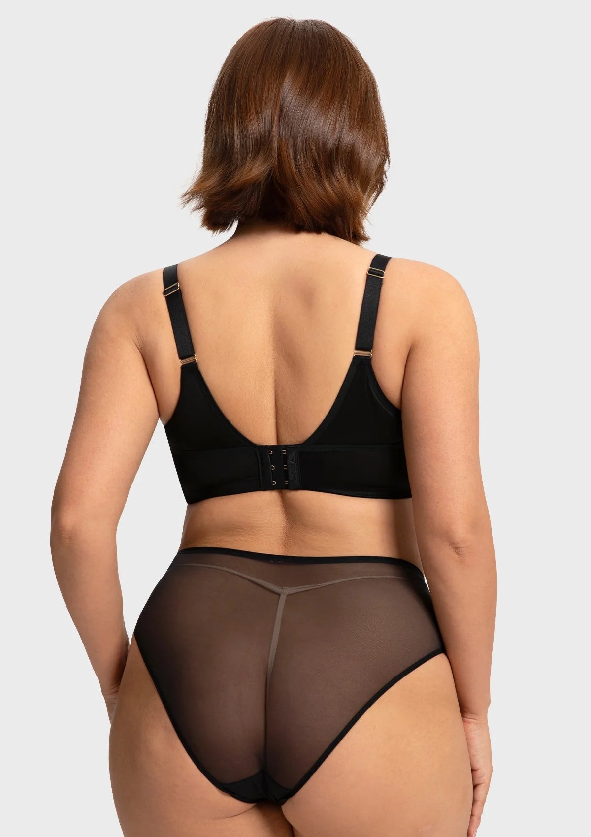 Braselle Yumi Unlined Sheer Embroidery Lace Full Coverage Bra Elegant Sculpting Support Dark Pink