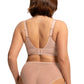Braselle Yumi Unlined Sheer Embroidery Lace Full Coverage Bra Elegant Sculpting Support Dark Pink