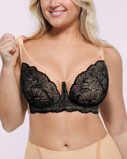 Braselle AirSlim Supportive Unlined Lace Underwired Bra