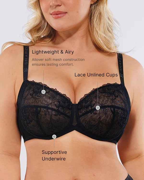 Braselle AirSlim Unlined Lace Underwired Bra