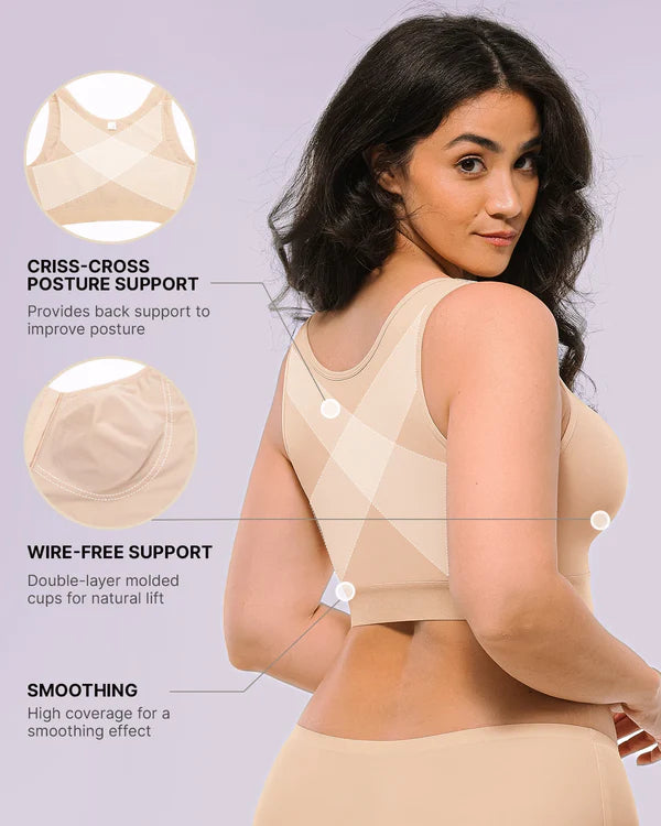 Braselle AirSlim Unlined Wireless Back Support Bra